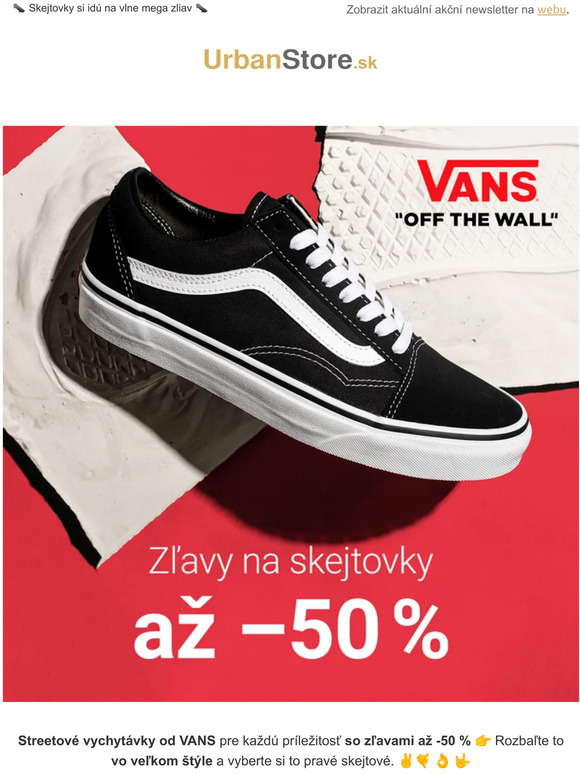 VANS | So zľavami až −50 %