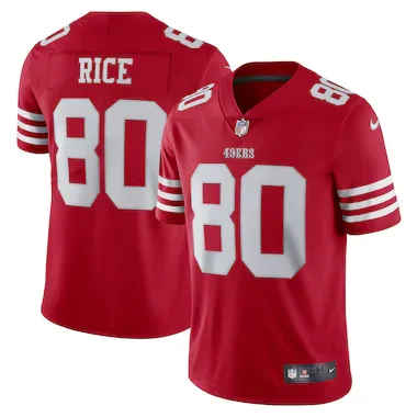 Men's Nike Jerry Rice Scarlet San Francisco 49ers Vapor Limited Retired Player Jersey