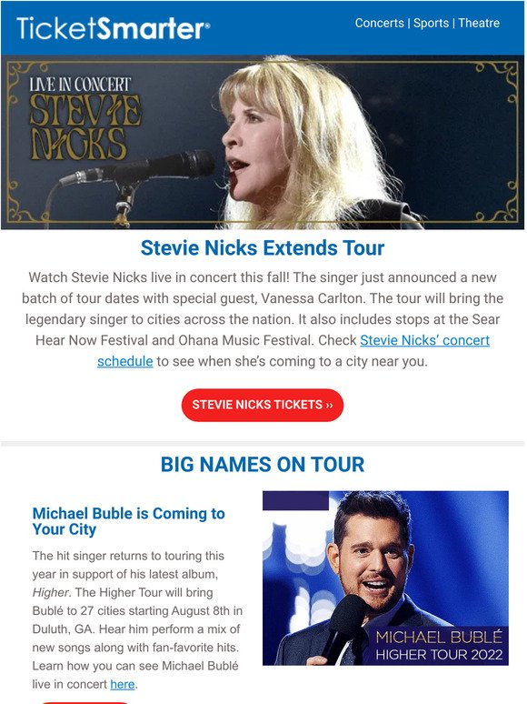 See Stevie Nicks Live in Concert