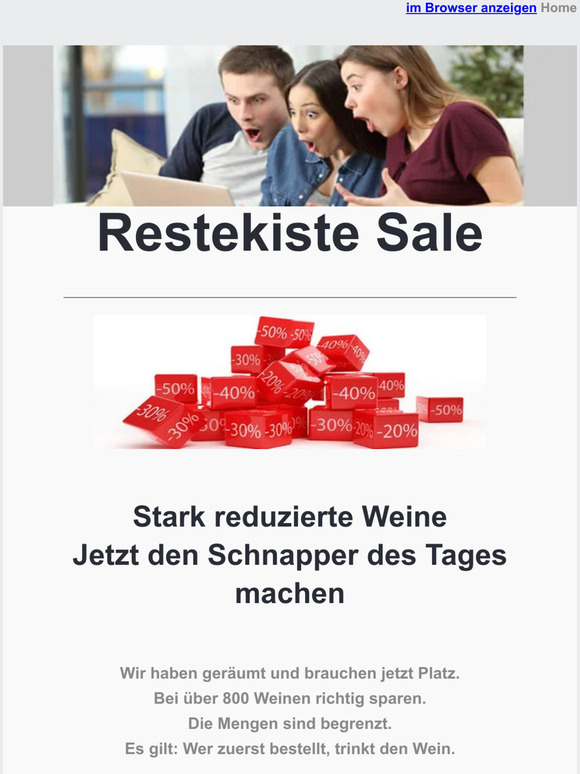 Restekiste - viele Weine stark reduziert
