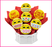 Keep Smiling Emojis Cookie Bouquet