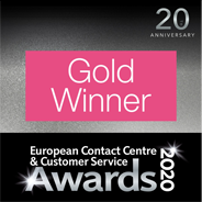 Gold winners - European Contact Centre & Customer Service Awards 2020