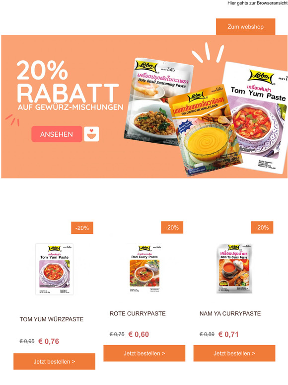 Nur diese Woche 20% Rabatt auf LOBO Gewürzmischungen