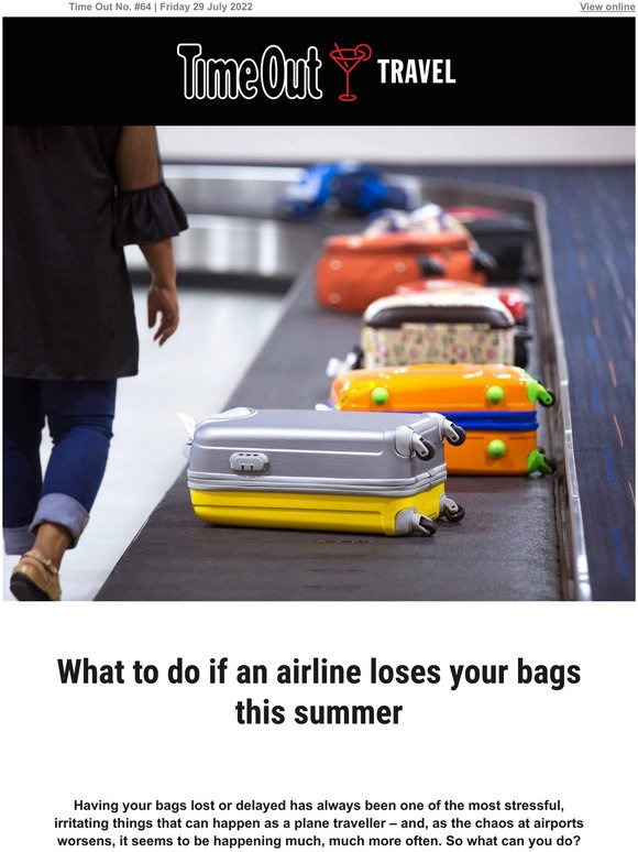 What to do if an airline loses your bags this summer