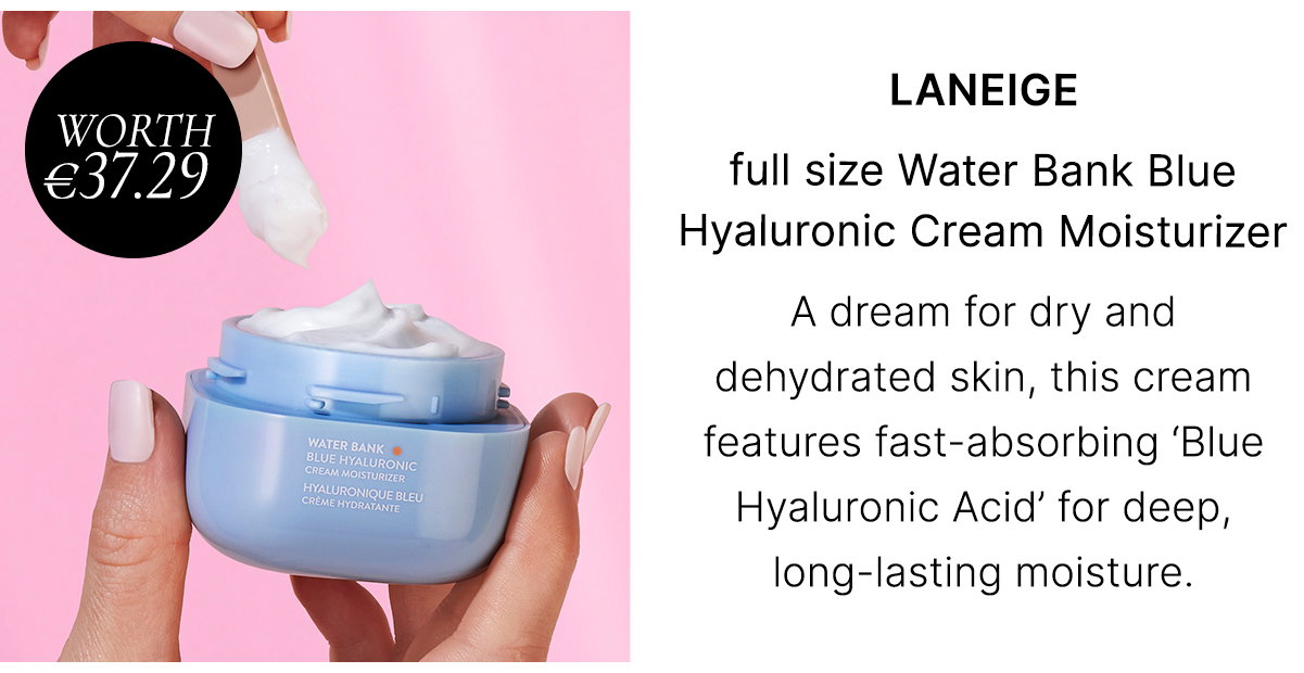 Laneige full size Water Bank Blue Hyaluronic Cream Moisturizer WORTH €37.29