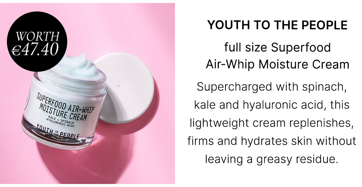 Youth to the People full size Superfood Air-Whip Moisture Cream WORTH €47.40