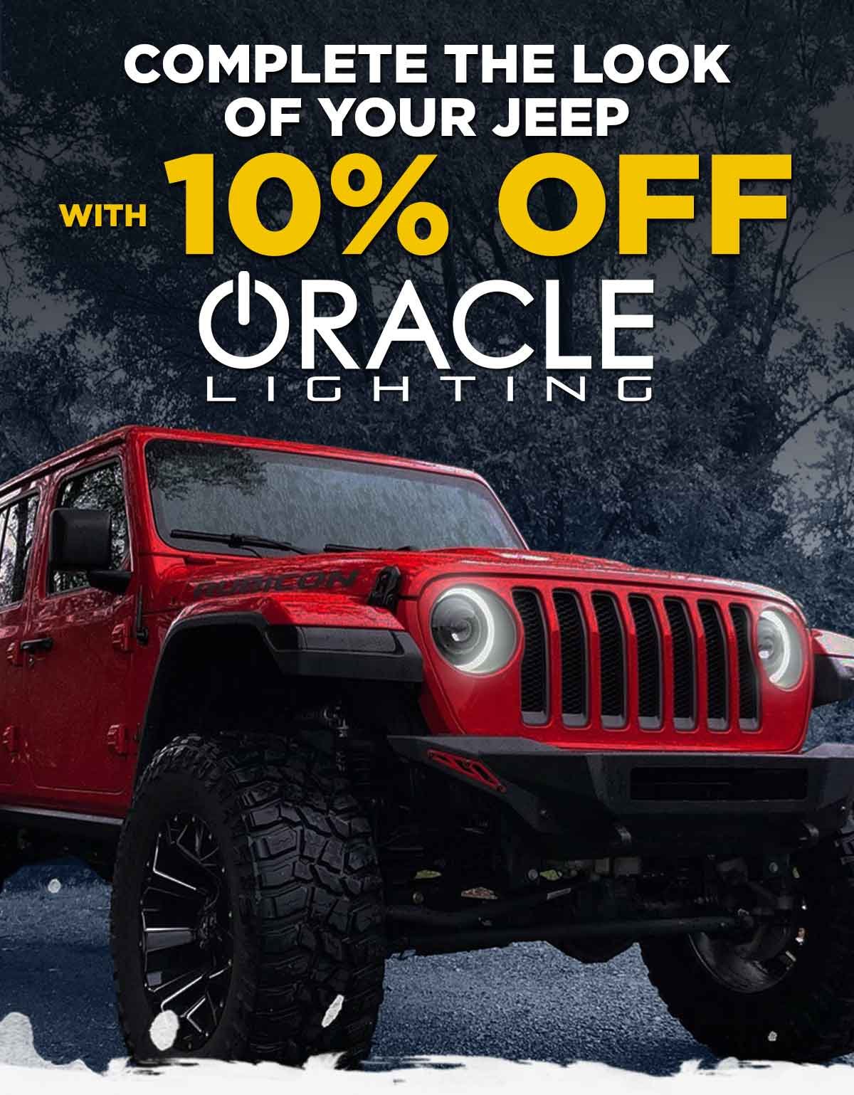 Complete The Look Of Your Jeep With 10% Off Oracle Lighting