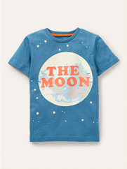 T-shirt phosphorescent - Lune bleu baltique