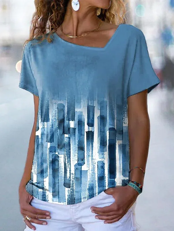 Loose Asymmetrical Casual T-S...