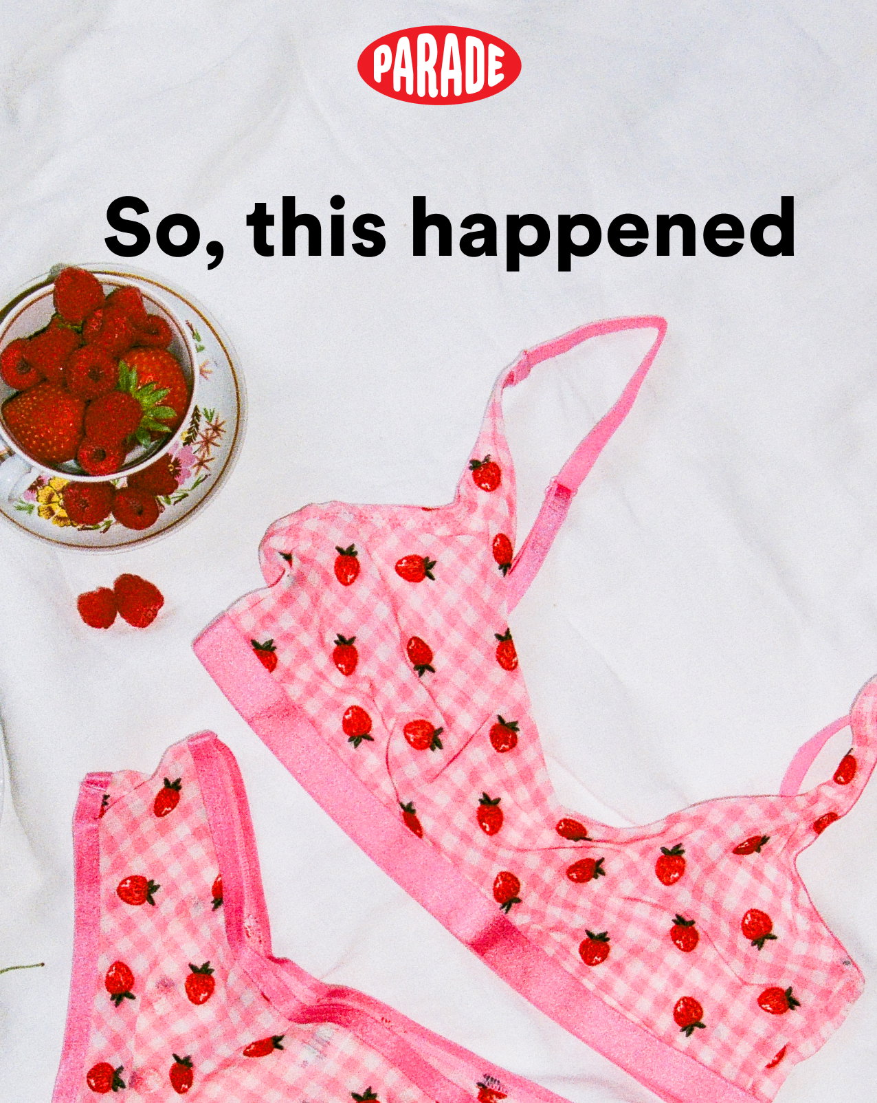 parade strawberry bralette