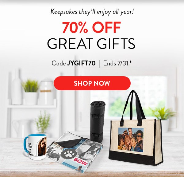 Keepsakes they'll enjoy all year! | 70% Off Great Gifts | Code JYGIFT70 | Ends 7/31.* | Shop Now