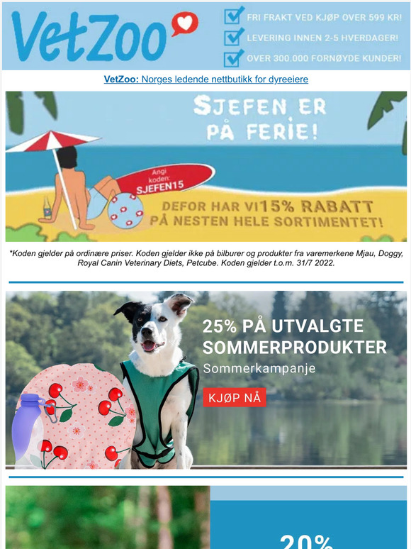 Siste sjanse på månedskampanjene + 15% på ordinære pris 🐾
