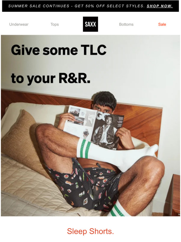 SAXX Underwear Email Newsletters Shop Sales, Discounts, and Coupon Codes