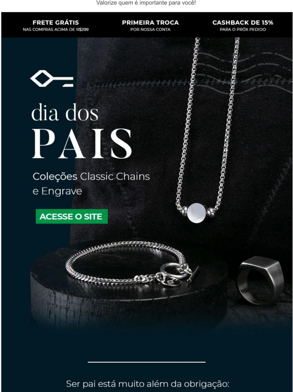 Dia dos Pais | Joias inspiradas em elos e memórias