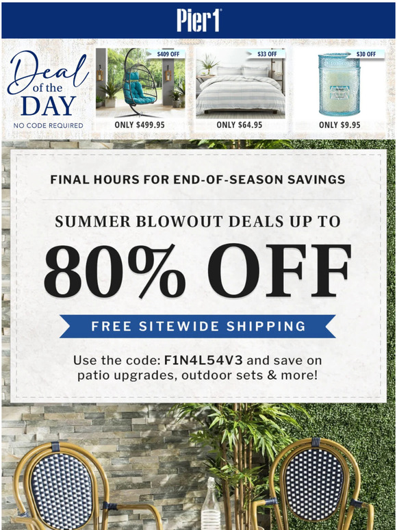 Pier 1 Email Newsletters Shop Sales, Discounts, and Coupon Codes