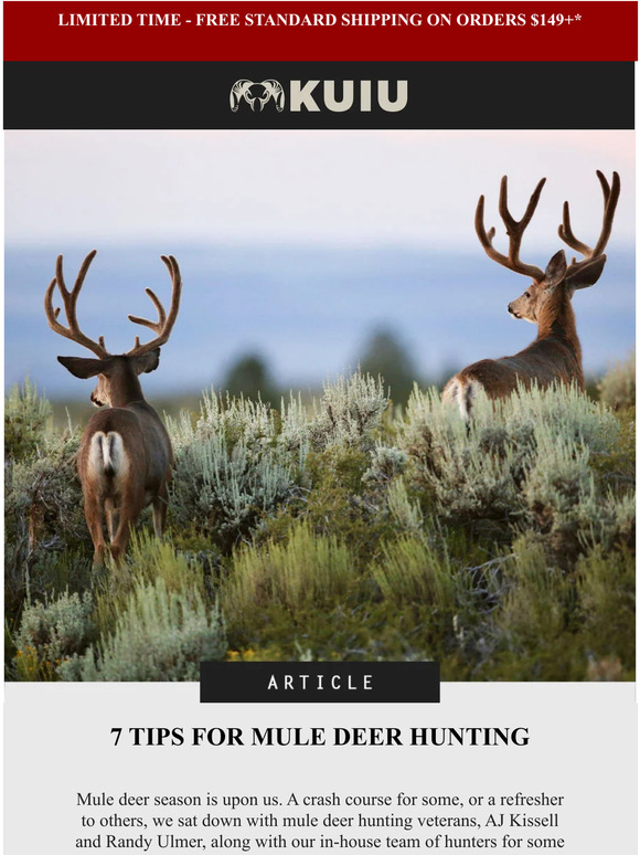 kuiu New Article 7 Tips for Mule Deer Hunting Milled