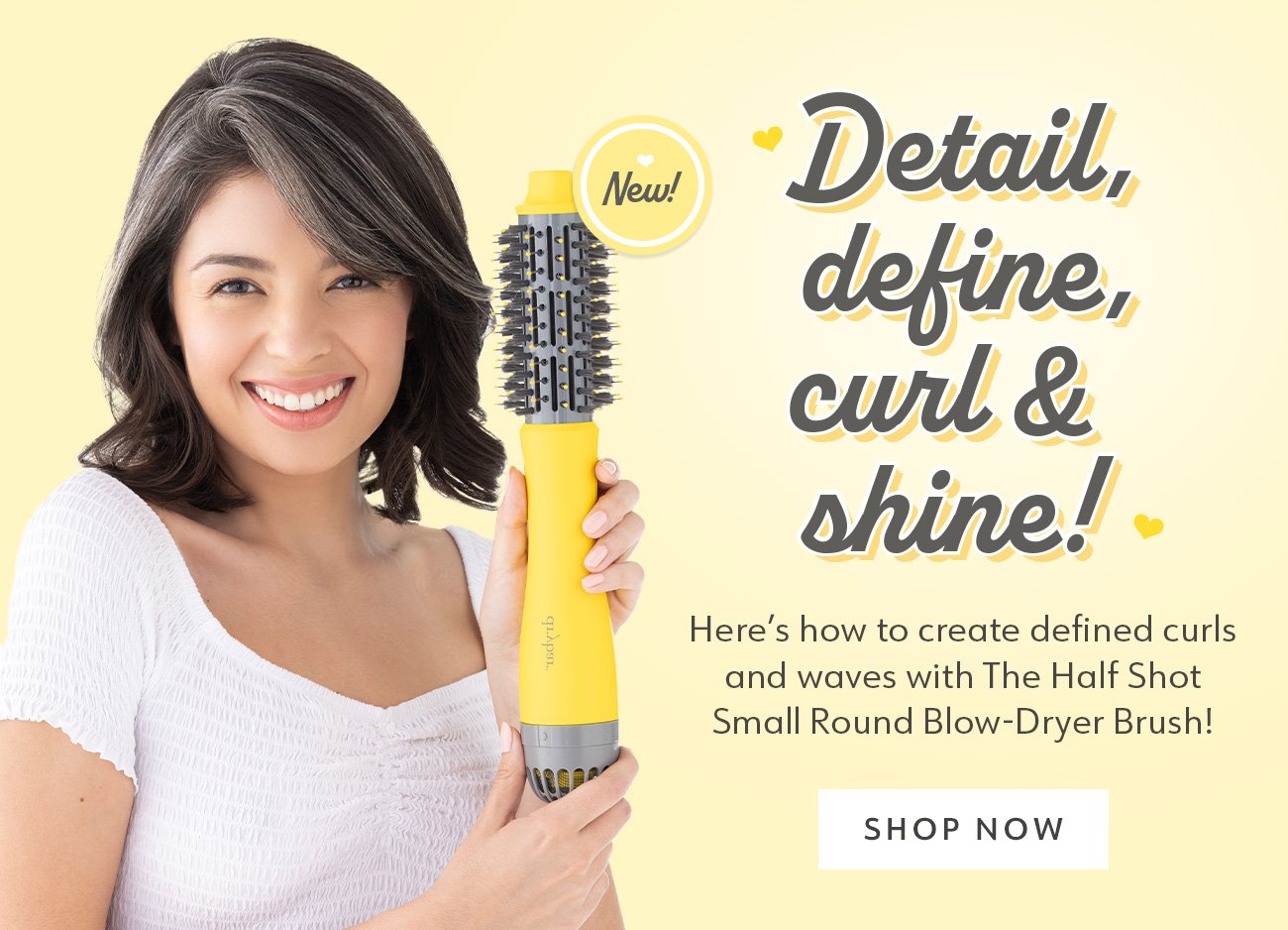 Drybar: NEW! How To Style With The Half Shot Blow-Dryer Brush! 💛 | Milled