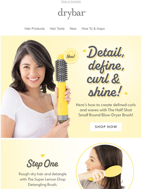 Drybar NEW! How To Style With The Half Shot BlowDryer Brush! 💛 Milled