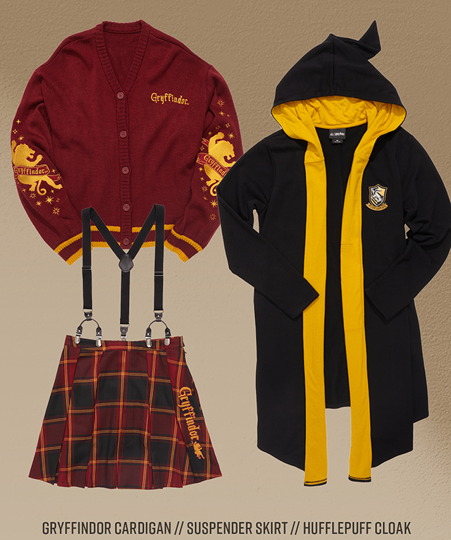 Gryffindor Cardigan | Suspender Skirt | Hufflepuff Cloak