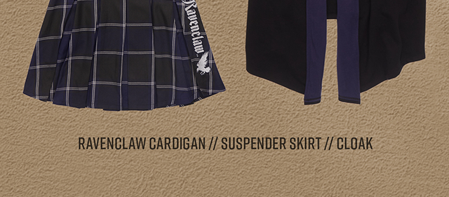 Ravenclaw Cardigan | Suspender skirt | Cloak