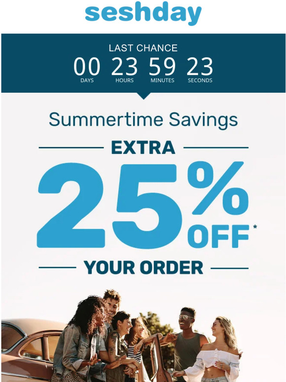 Last Chance: Extra 25% Off