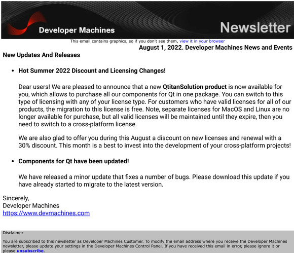 August 1, 2022. Developer Machines News