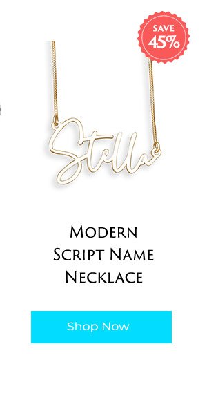 Modern Font Name Necklace