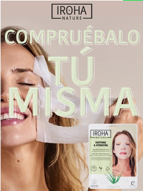 Este es el antes y después con nuestra MASCARILLA ALOE VERA 🌱