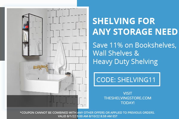 Shelving For Any Storage Need - Save 11% on bookshelves, wall shelves and heavy duty shelving