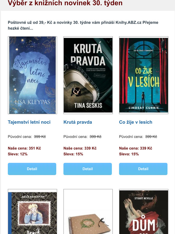 Knižní novinky a poštovné za 39,- Kč