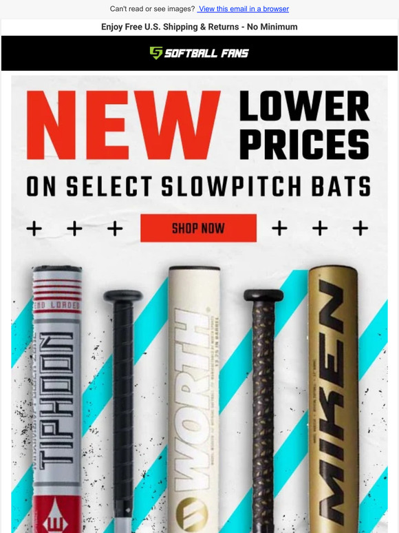 New Lower Prices on Select Slowpitch Bats!