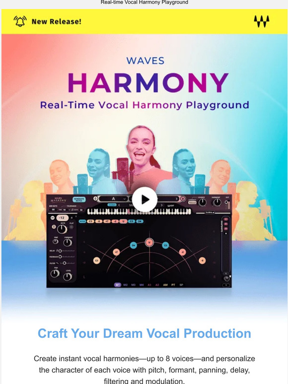 🚀NEW PLUGIN: Waves Harmony - Instant Vocal Harmonies
