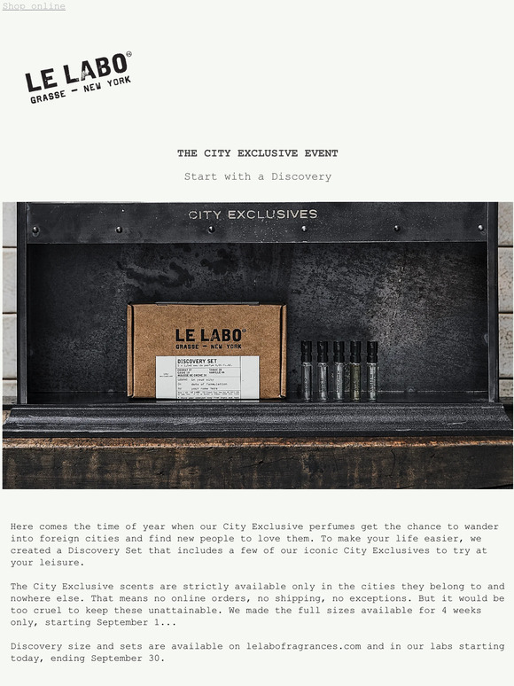 City Exclusives - Start with discovery…