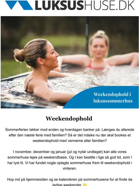 Weekendophold i luksussommerhus 🥂