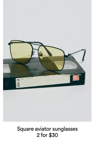 Square Aviator Sunglasses 2 For $30