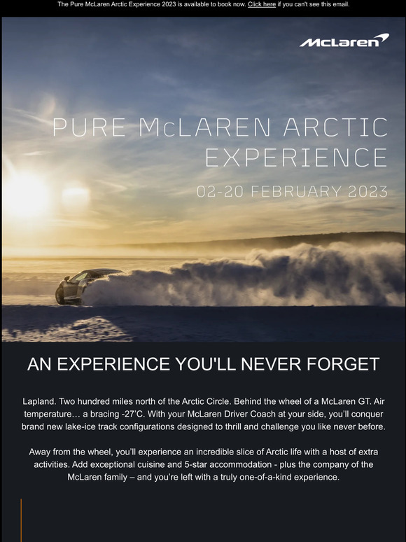 Drive the McLaren GT on ice