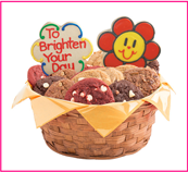 Smiling Face Daisies Cookie Basket