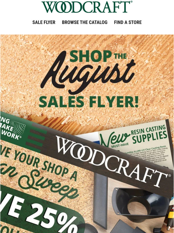 Woodcraft 🚨 Woodcraft's August Sale Flyer Is Here 🚨 Milled