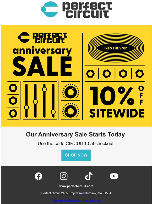 Perfect Circuit 🎶10 Off Sitewide During the Perfect Circuit