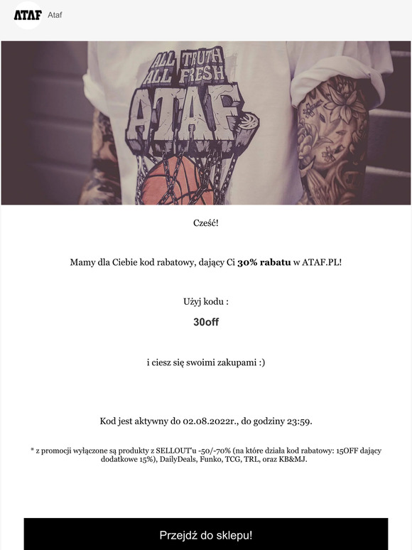 ☰ ✨ Twoje 30% RABATU na WSZYSTKO* w ATAF ! ✨