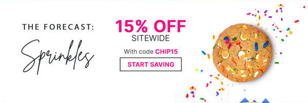 THE FORECAST: SPRINKLES 15% OFF SITEWIDE