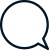 Black outline in shape of a chat message bubble.