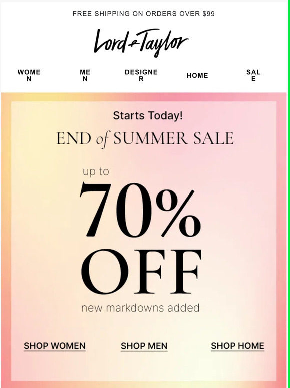 Lord & Taylor Email Newsletters Shop Sales, Discounts, and Coupon Codes