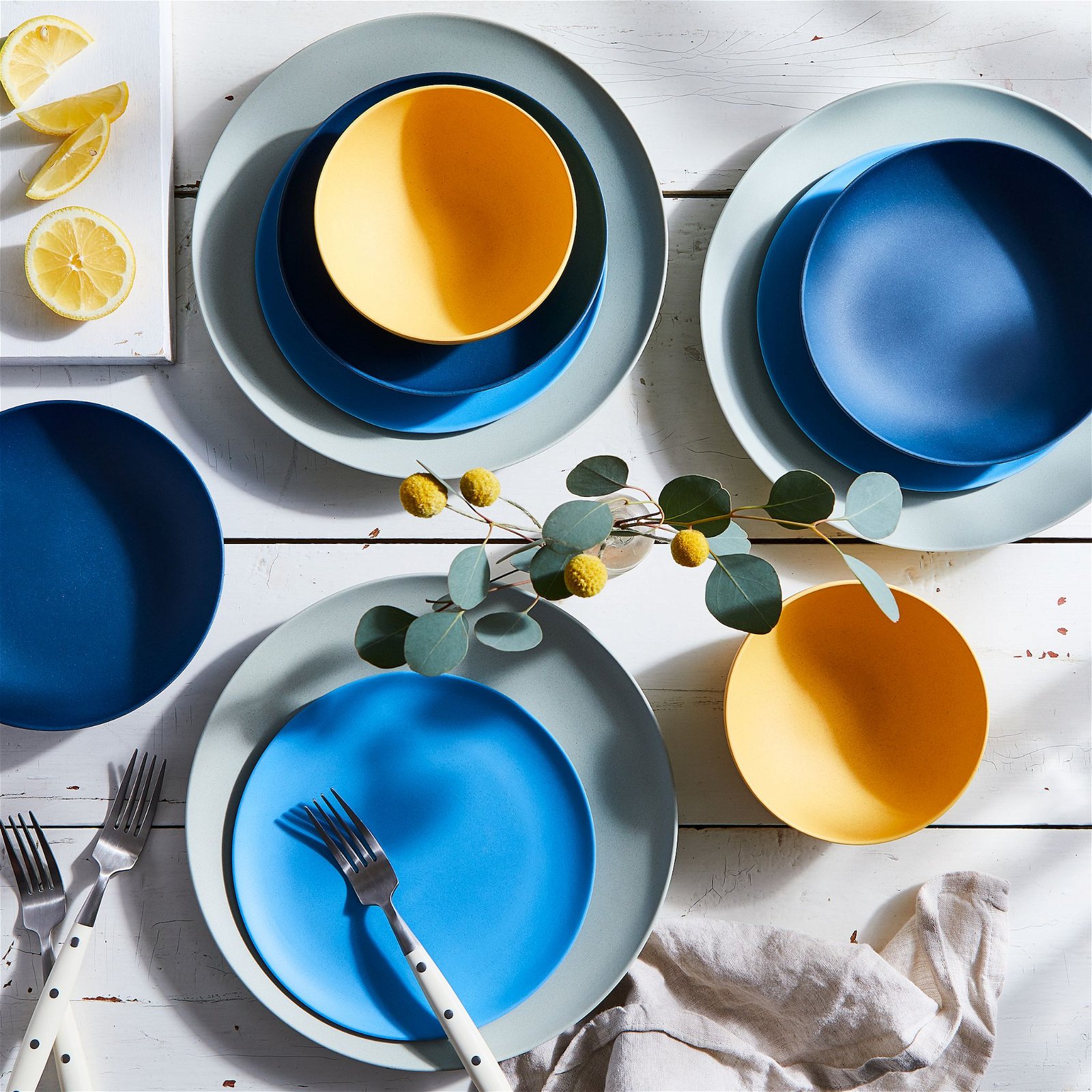 Fable Colorful Bamboo Plates & Dinnerware