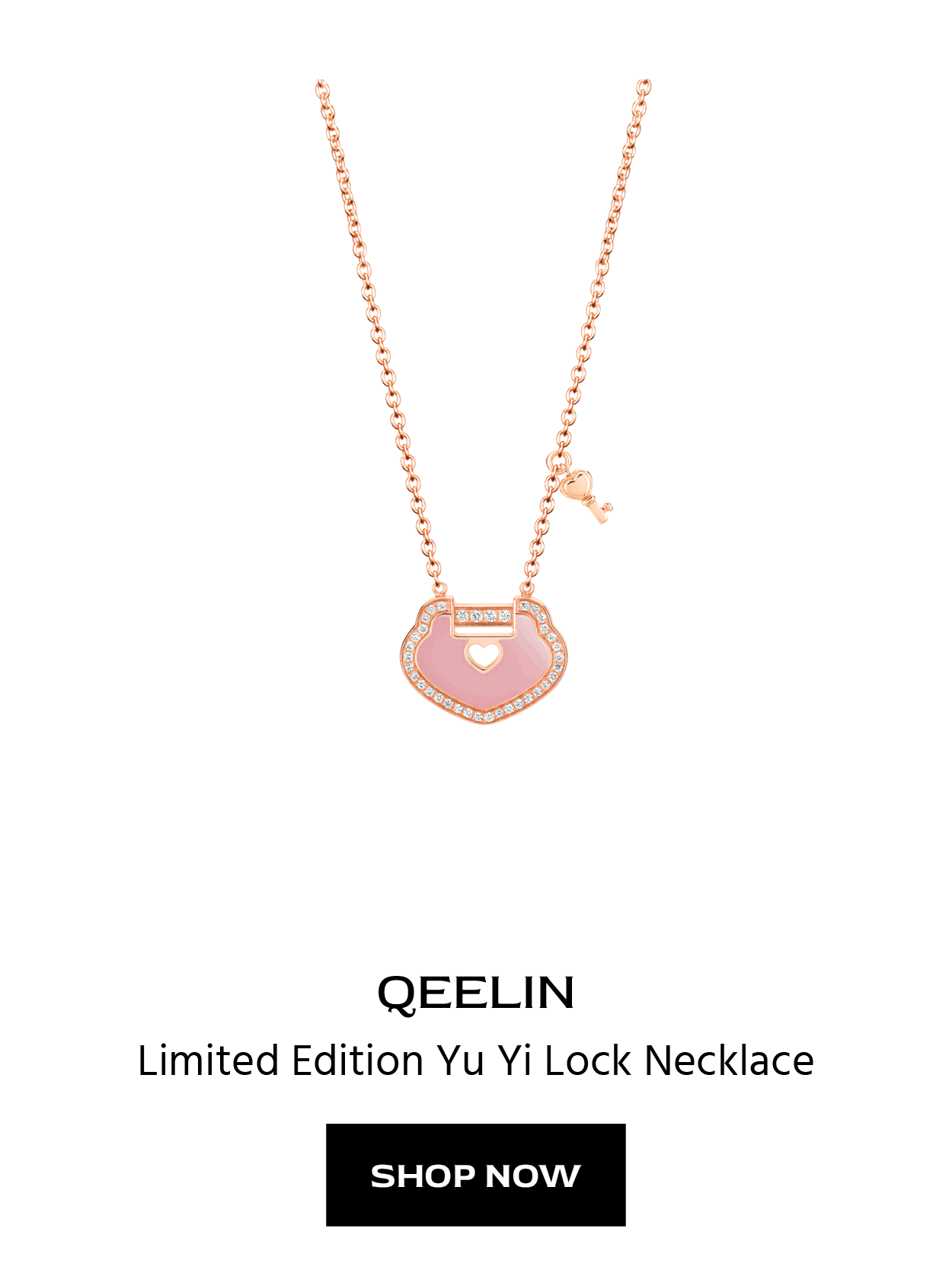 Qeelin Yu Yi Lock Necklace