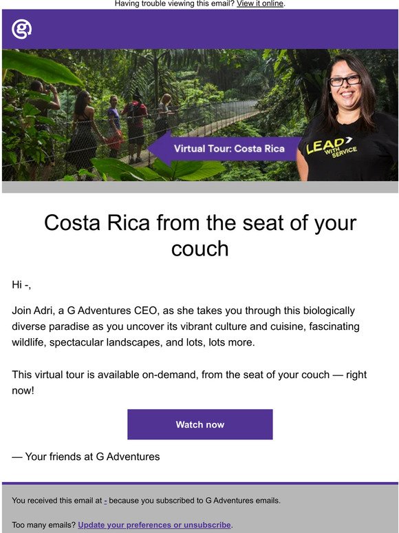 Want to go (virtually) to Costa Rica?