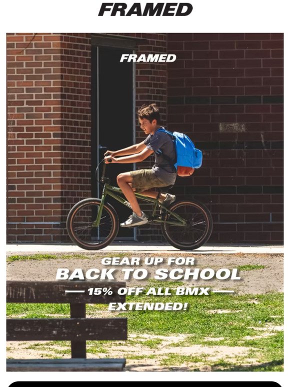 Framed | Back to School Bikes 15% Off Extended