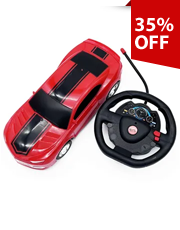Battery Operated Super Race Car with Steering Wheel Remote Control
