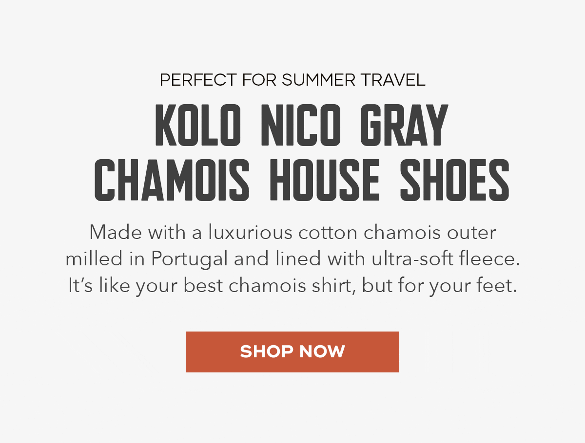 Topdrawer Nico Chamois Suede House Shoes. Design With You in Mind. Milled