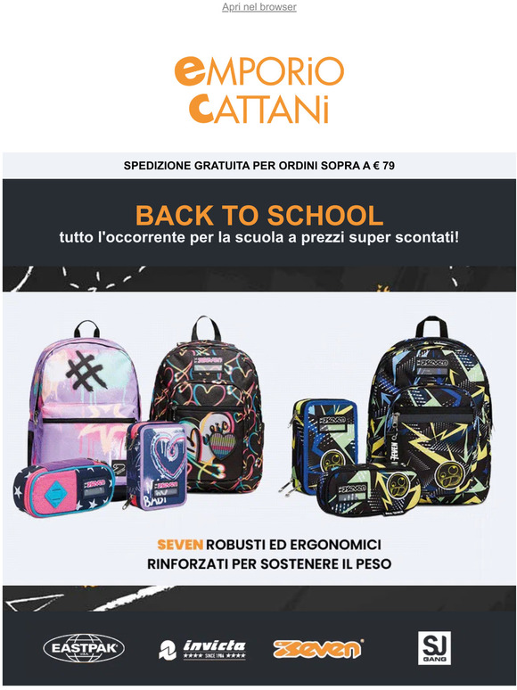 Emporio Cattani: Back To School - SEVEN - INVICTA - EASTPAK - SJ GANG